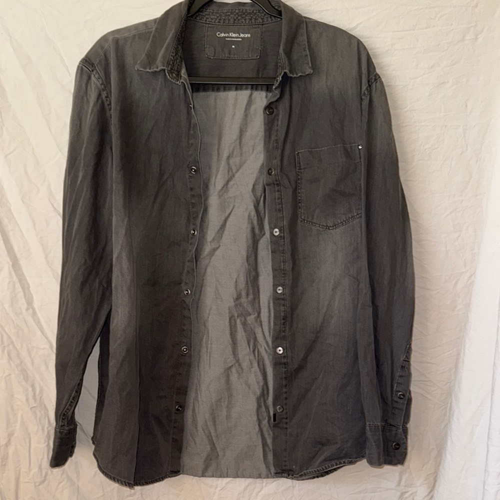 Calvin Klein Charcoal Denim Shirt